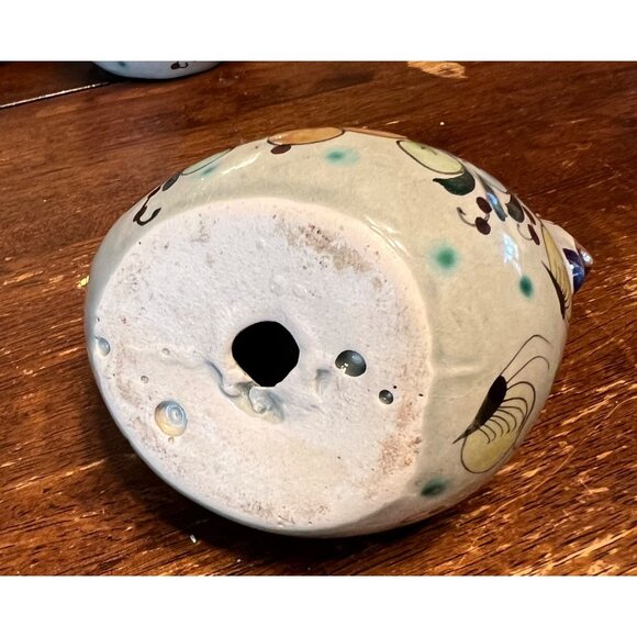 Hand-Painted Mexican Ceramic Bird Figurines Set Of 2 Vintage Floral Folk Art Déc - Picture 11 of 11